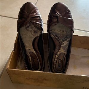 Born Dark Brown Leather Flats